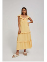 Moodo Жълта дамска рокля Moodo