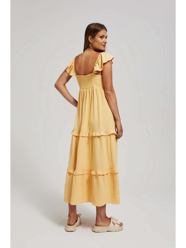 Moodo Жълта дамска рокля Moodo