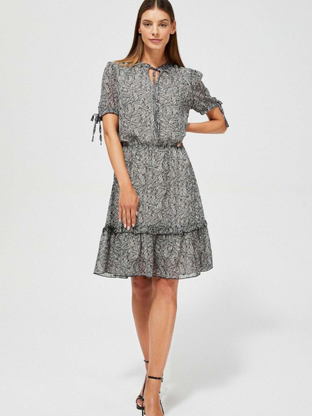 Moodo Черна дамска шарена рокля Moodo