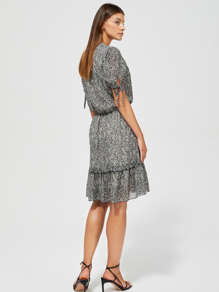 Moodo Черна дамска шарена рокля Moodo