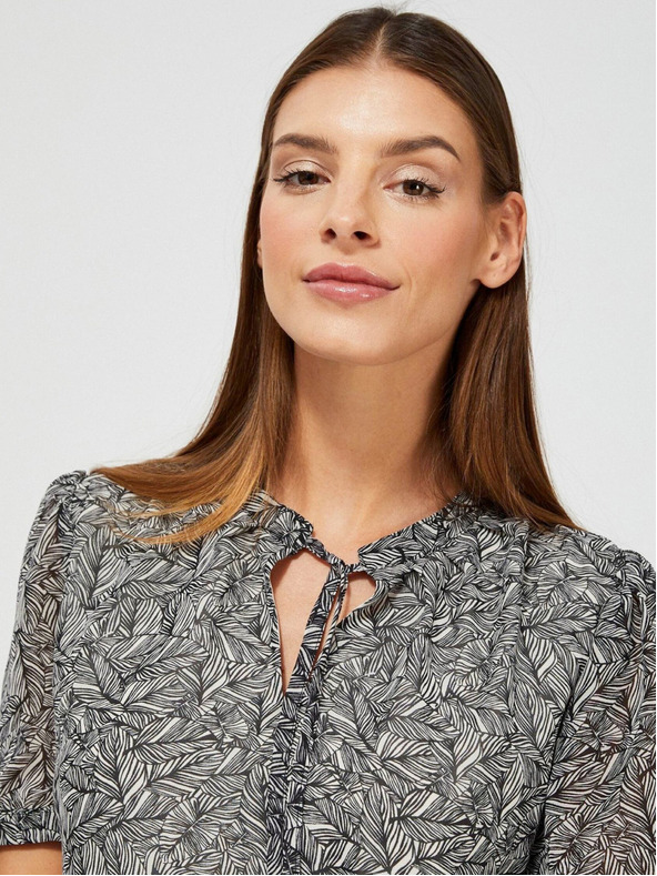 Moodo Черна дамска шарена рокля Moodo