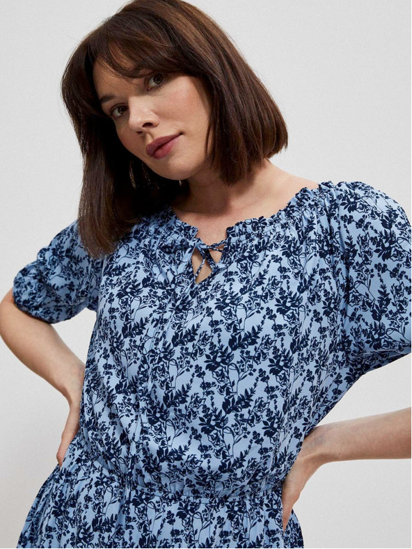 Moodo Синя дамска рокля на цветя Moodo