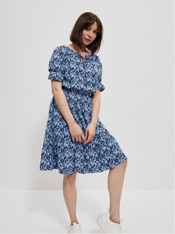 Moodo Синя дамска рокля на цветя Moodo