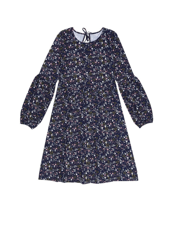 Moodo Тъмно синя дамска рокля на цветя Moodo