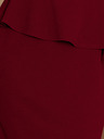 numoco Елегантна миди рокля с волани - бордо Numoco