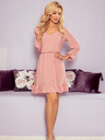 numoco Рокля с деколте - мръсно розово Numoco BAKARI
