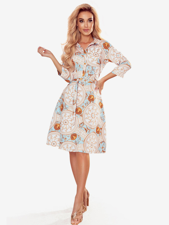 numoco Рокля - бели и златисти кръгове Numoco SANDY