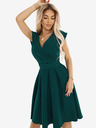 numoco Зелена дамска рокля с разширено деколте Numoco