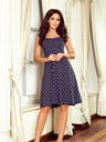 numoco Рокля с деколте - тъмносиня на точки Numoco STELLA