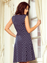 numoco Рокля с деколте - тъмносиня на точки Numoco STELLA