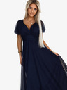 numoco NASTIA Дълга рокля с деколте и къси ръкави - тъмносиня Numoco