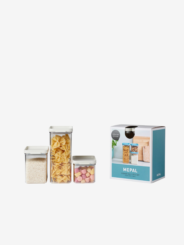 Mepal Комплект съдове за храна Mepal Omnia Nordic White (3 бр.)