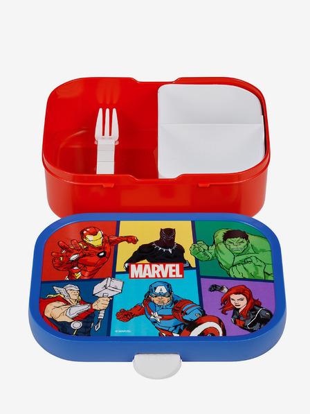 Mepal Синя и червена кутия за закуски за деца Mepal Campus Avengers