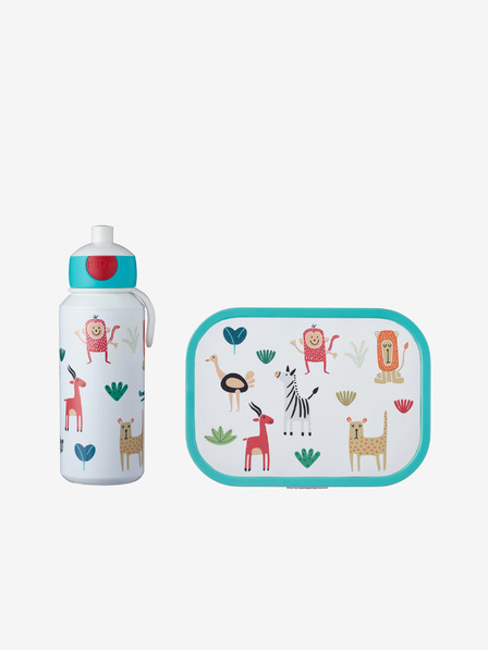 Mepal Синьо-бял комплект за закуски за деца Mepal Campus Animal Friends