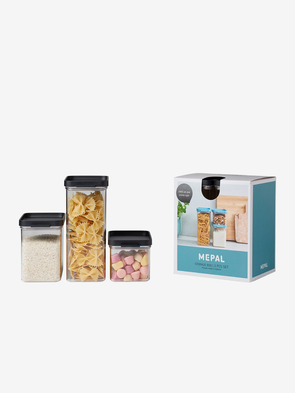 Mepal Mepal Omnia комплект от три контейнера за съхранение на храна с капак в черно
