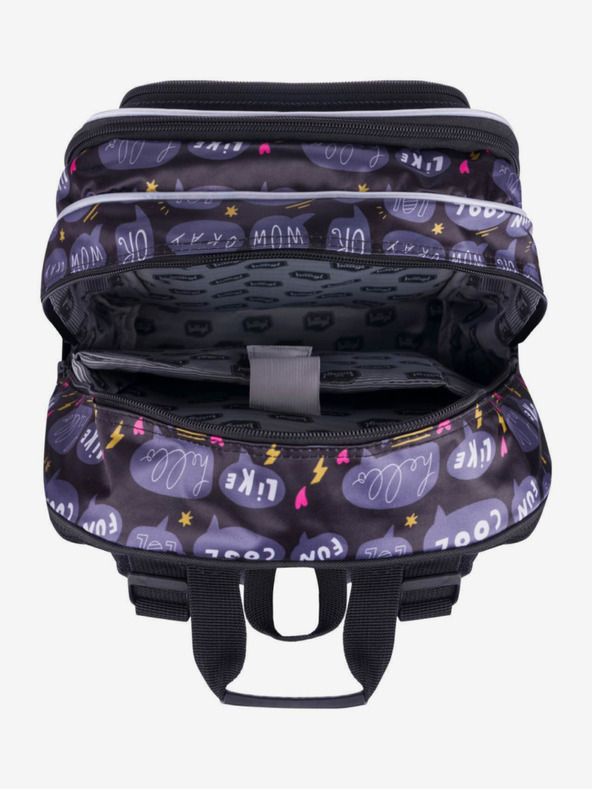 BAAGL  Черна кубична училищна раница с маратонки Baagl