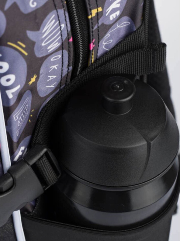 BAAGL  Черна кубична училищна раница с маратонки Baagl