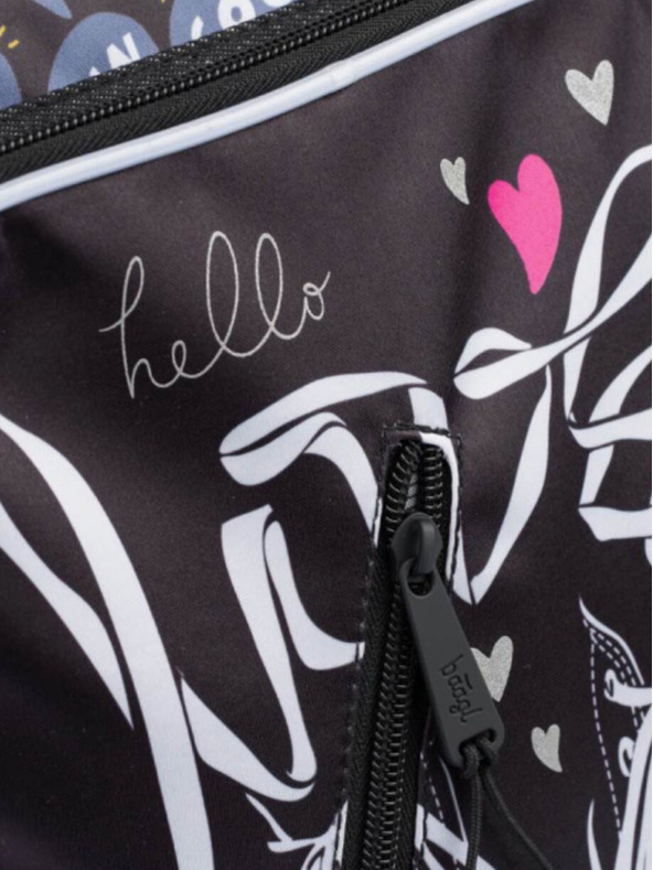 BAAGL  Черна кубична училищна раница с маратонки Baagl