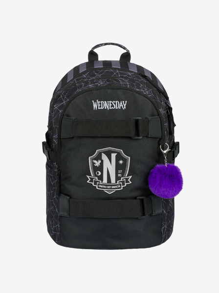 BAAGL  Черна училищна раница Skate Wednesday Nevermore Baagl