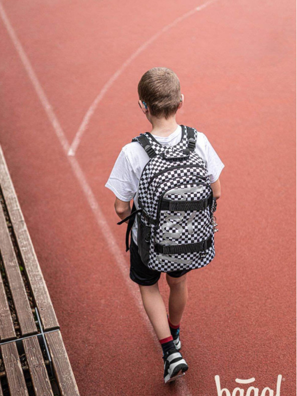 BAAGL  Черна училищна раница Skaate Baagl