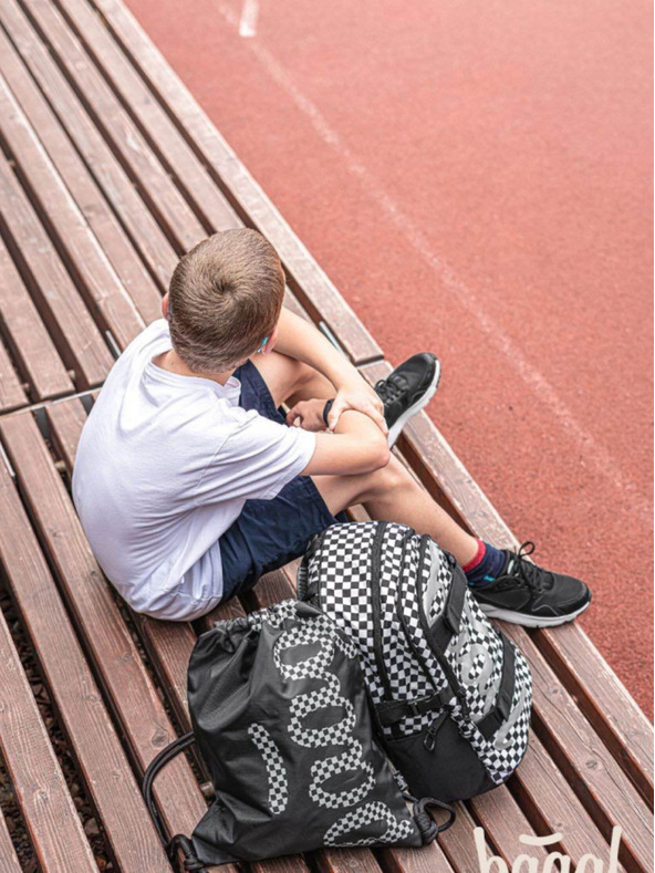 BAAGL  Черна училищна раница Skaate Baagl