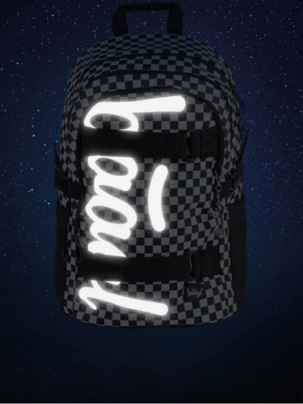 BAAGL  Черна училищна раница Skaate Baagl