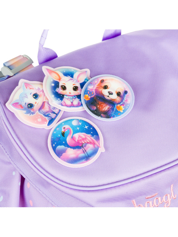 BAAGL  Лилава училищна раница Airy Pets Baagl