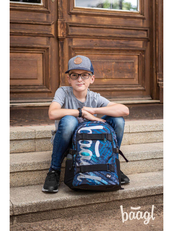 BAAGL  Синя училищна раница Skate Structures Baagl