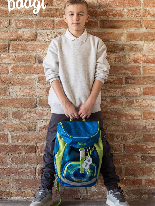 BAAGL  Синя ученическа раница Airy Футболна топка Baagl