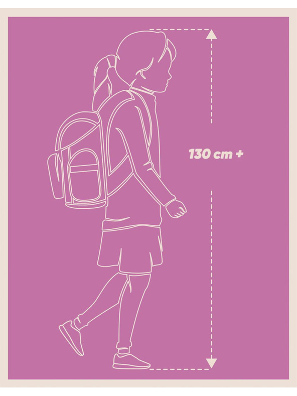 BAAGL  Лилава ученическа раница Skate Leafs Baagl