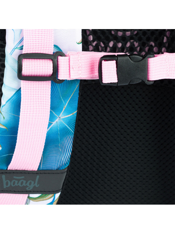 BAAGL  Лилава ученическа раница Skate Leafs Baagl