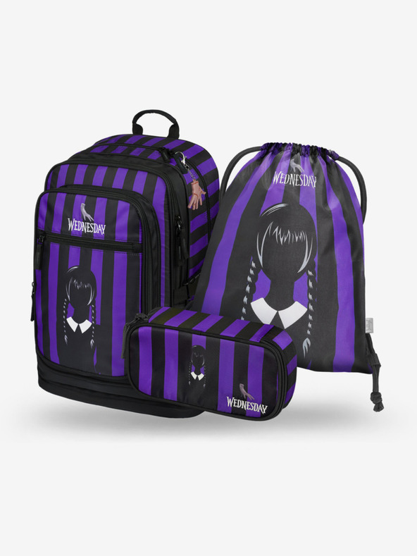 BAAGL  Черен 3 SET Cubic сряда: раница, моливник и чанта Baagl