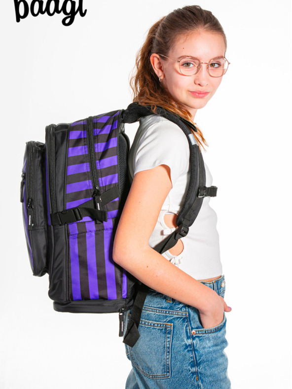 BAAGL  Черен 3 SET Cubic сряда: раница, моливник и чанта Baagl