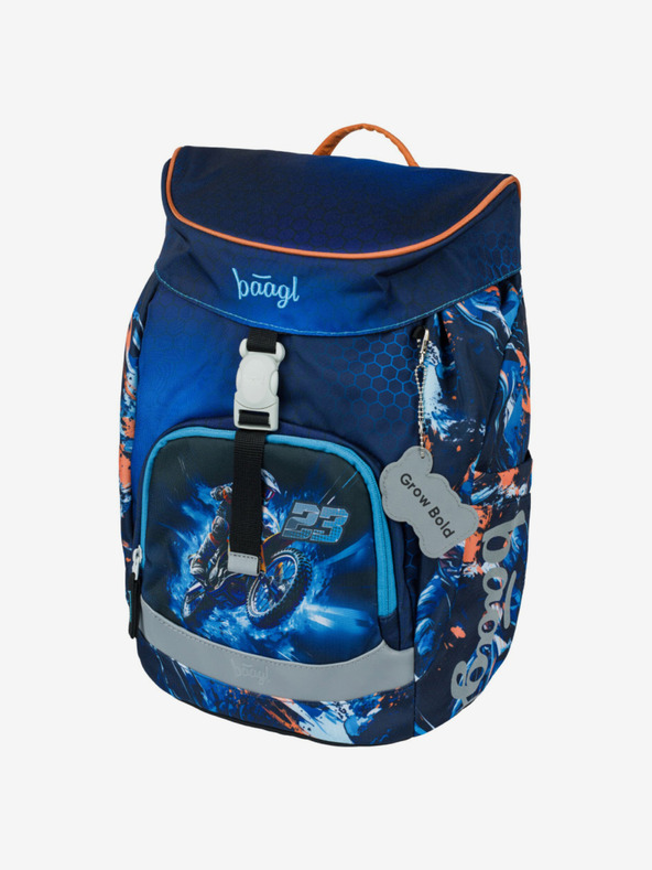 BAAGL  Синя ученическа раница Airy Motorbike Baagl