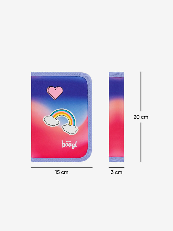 BAAGL  Червен 3 SET Airy Hippie: раница, моливник, чанта Baagl