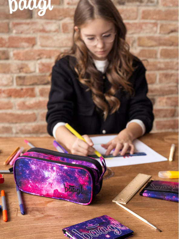 BAAGL  Лилав ученически портфейл Baagl Galaxy
