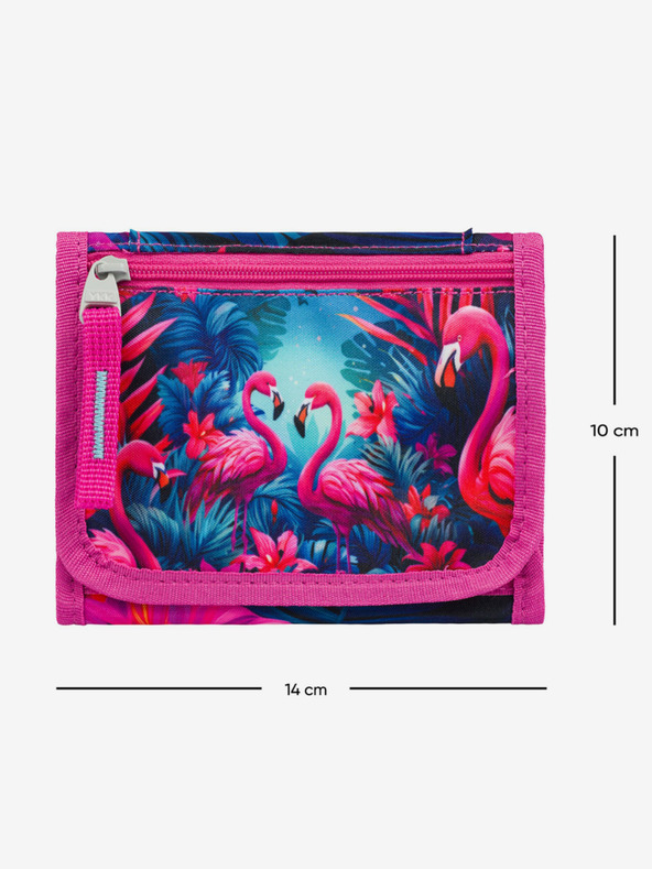 BAAGL  Розов портфейл за врата Baagl Flamingos