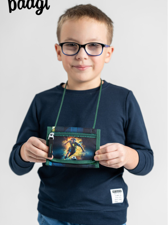 BAAGL  Зелен портфейл с врата Baagl Football Player