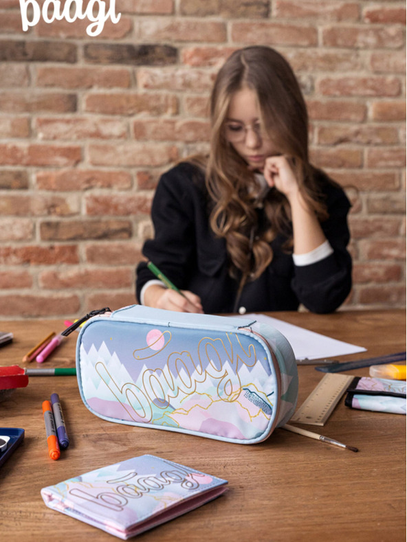 BAAGL  Студентски портфейл Baagl Moon Grey