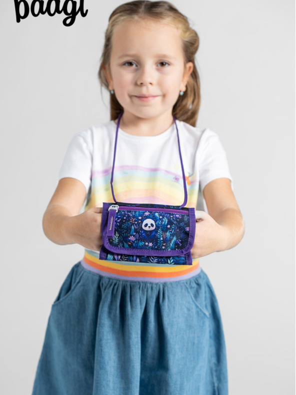 BAAGL  Лилаво портмоне за врат Baagl Jungle Панда