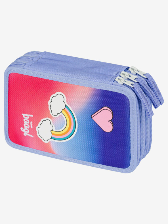 BAAGL  Лилав училищен моливник на три нива Hippie Baagl