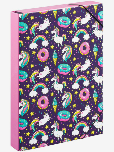 BAAGL  Лилава корица за учебна тетрадка A4 Jumbo Unicorn Baagl