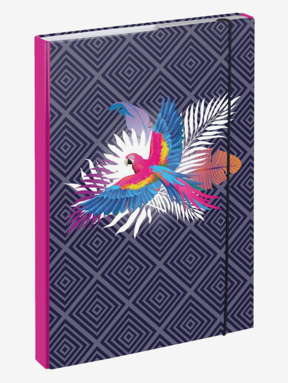 BAAGL  Лилава училищна тетрадка с корица А4 Папагал Baagl
