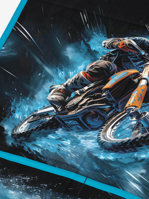 BAAGL  Синя детска престилка Мотоциклет Baagl