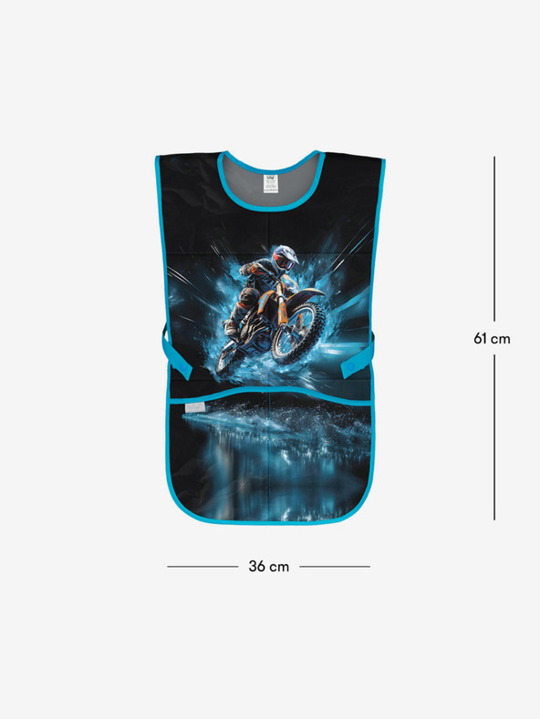 BAAGL  Синя детска престилка Мотоциклет Baagl