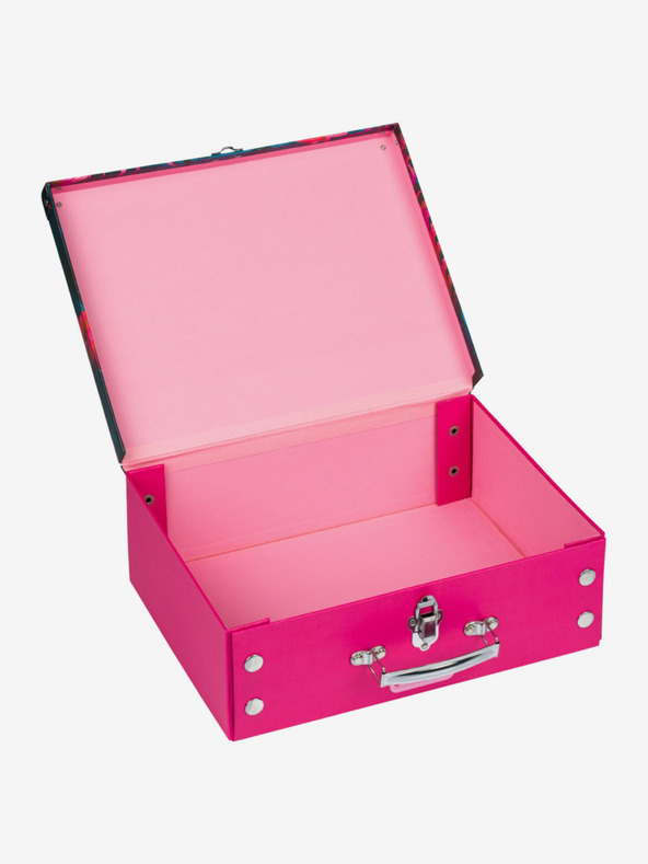 BAAGL  Розов сгъваем училищен куфар с обков Baagl Фламинго