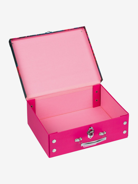 BAAGL  Розов сгъваем училищен куфар с обков Baagl Фламинго