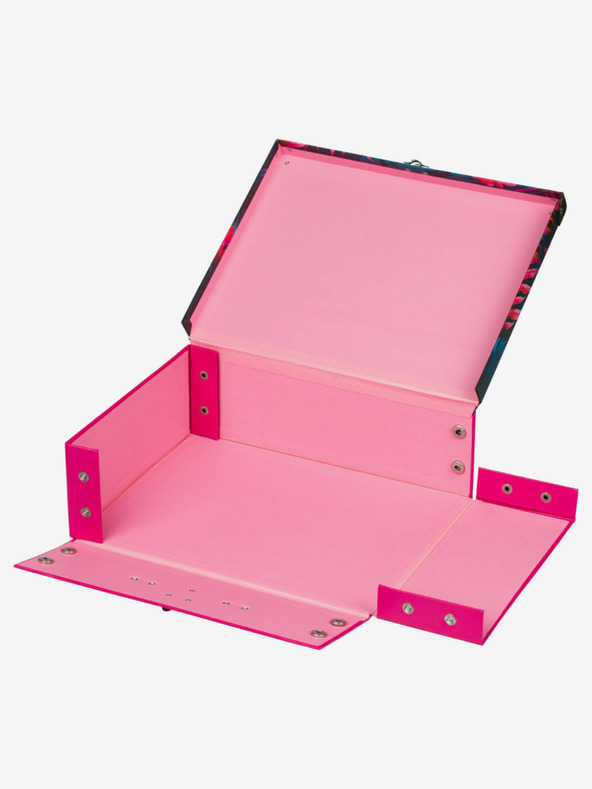 BAAGL  Розов сгъваем училищен куфар с обков Baagl Фламинго