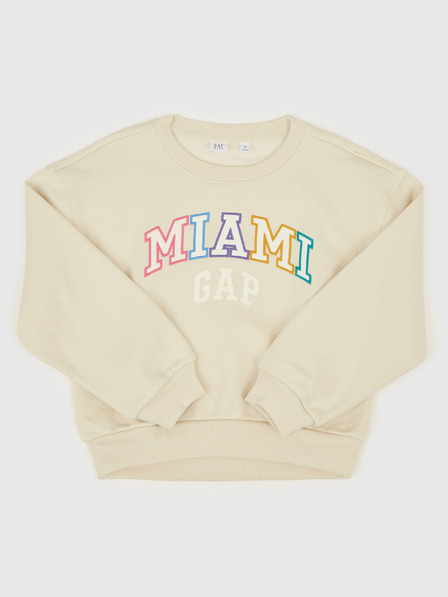 GAP Бебешки суитшърт с голям размер и лого GAP