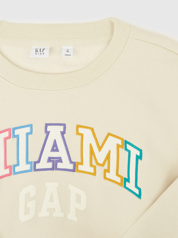 GAP Бебешки суитшърт с голям размер и лого GAP